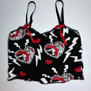 Dolls Kill x Universal Monsters XS Extra Small Novelty Print Crop Top Whimsigoth